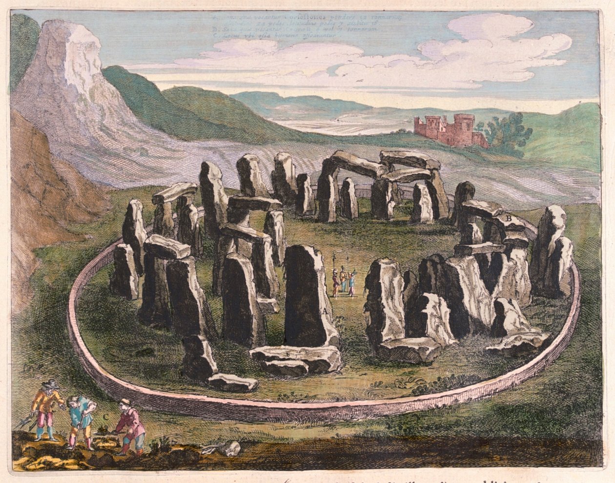 Stonehenge, em "Theatrum Orbis Terrarum, sive Atlas Novus" de Willem Blaeu, Amesterdão de Willem Blaeu