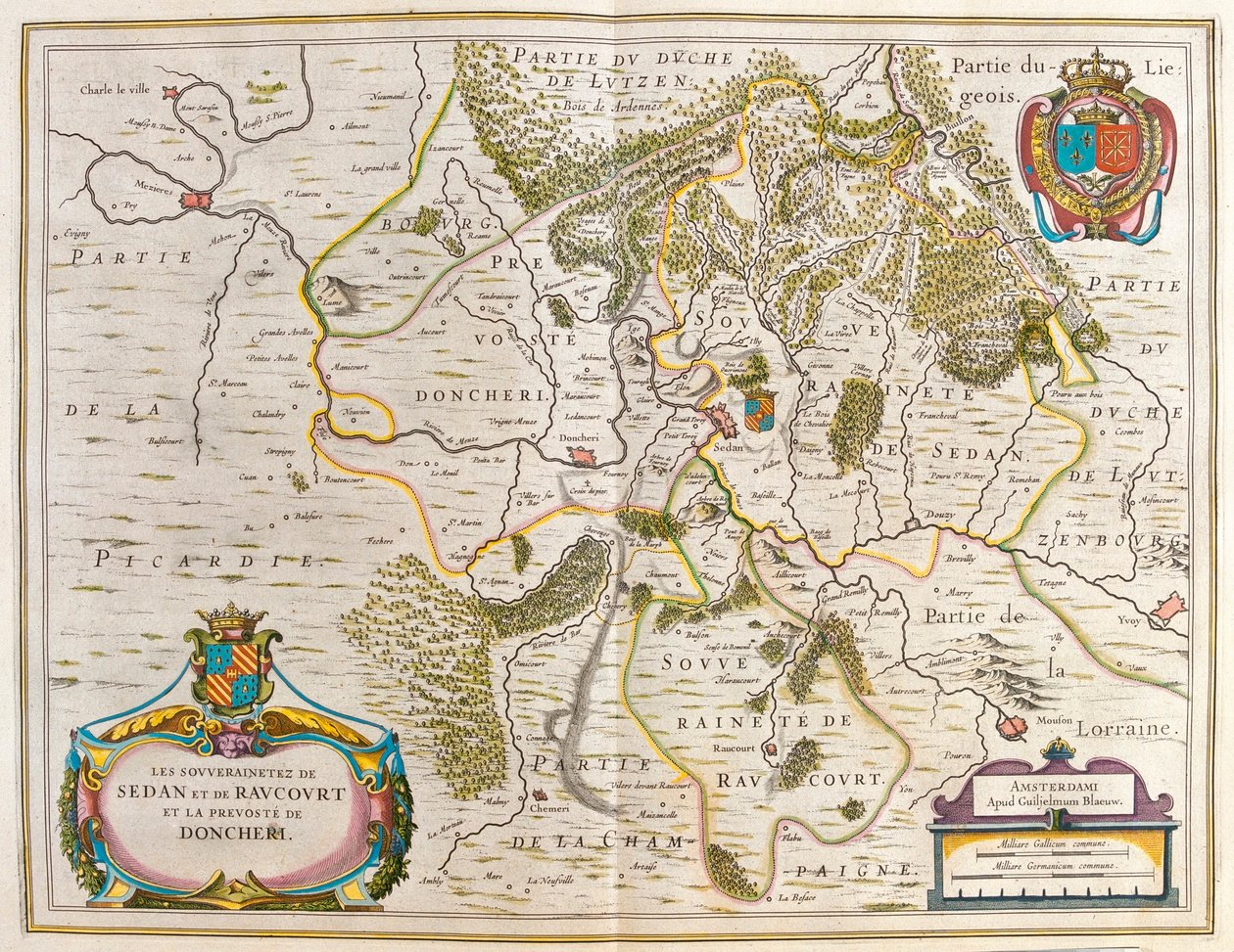 lorraine, em "Theatrum Orbis Terrarum, sive Atlas Novus" de Willem Blaeu, Amesterdão de Willem Blaeu