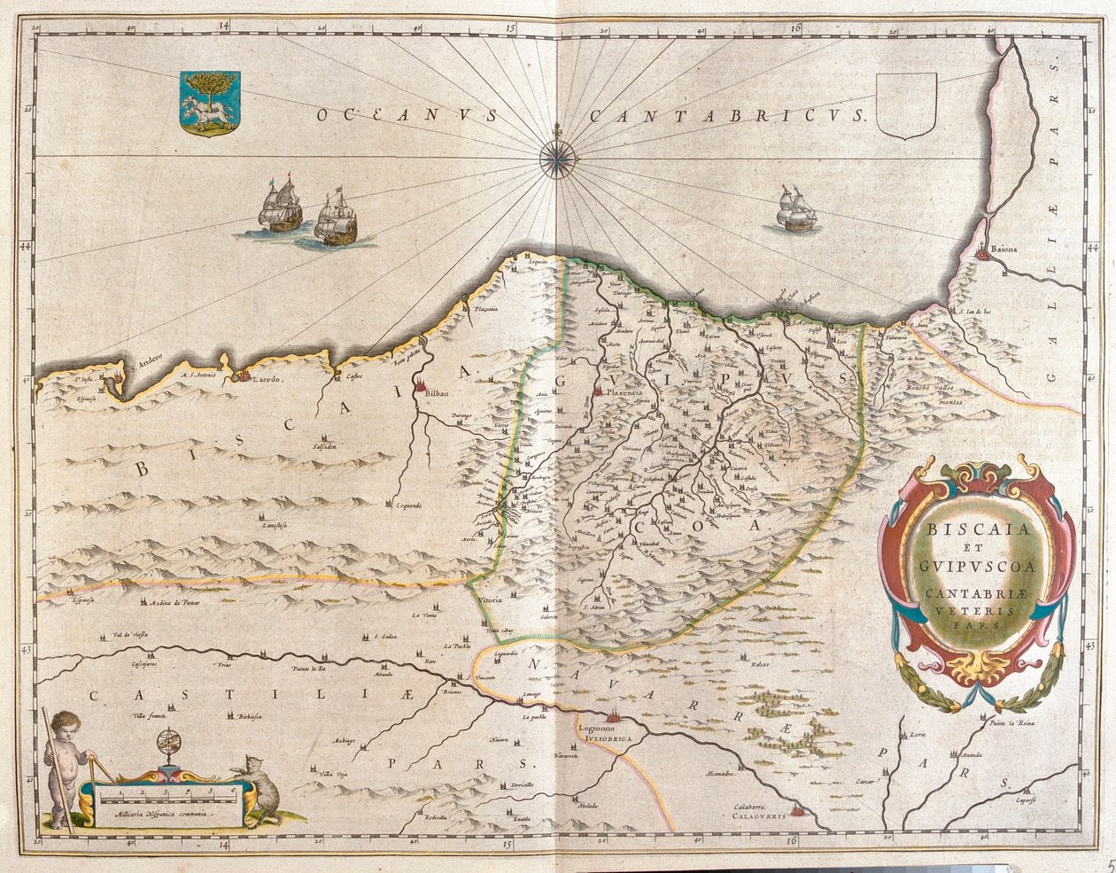 região centrada em Bilbau e que se estende de S de Willem Blaeu