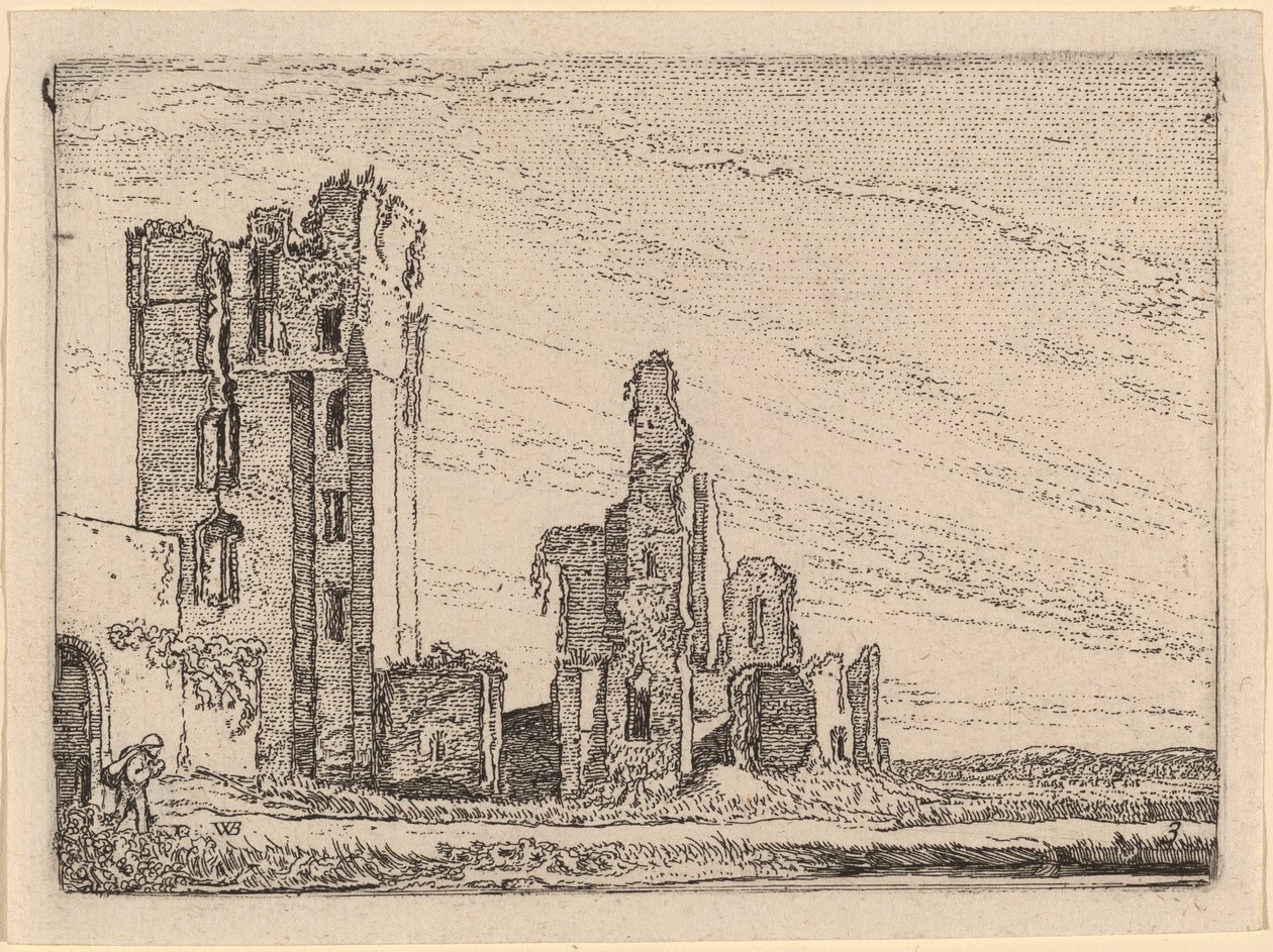 Duas Ruínas (Huys te Kleef perto de Haarlem) de Willem Buytewech