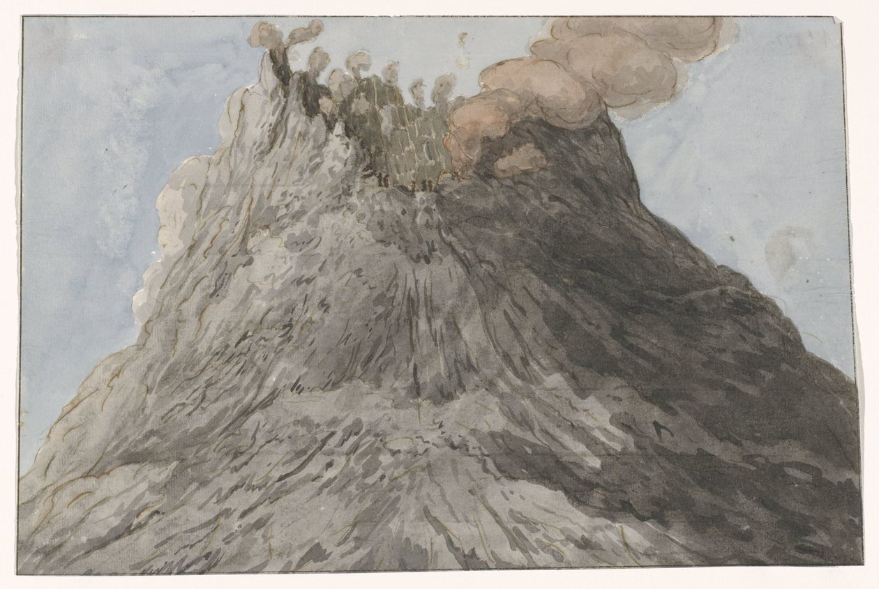 Krater van de Etna
Vista da Cratera de Etna (título sobre o objecto)
Viagem a Itália, Sicília e Malta - 1778 (título da série) de Willem Carel Dierkens
