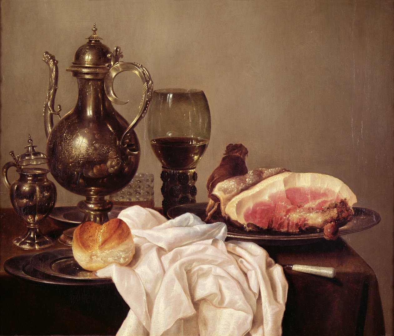 Café da manhã ainda vida de Willem Claesz. Heda