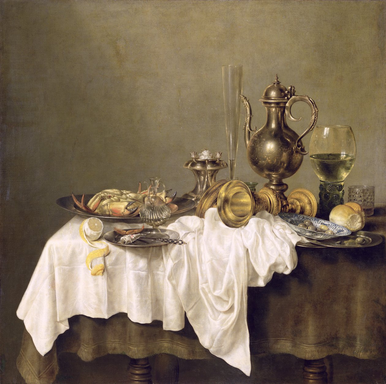 Café da manhã com um caranguejo, 1648 de Willem Claesz. Heda