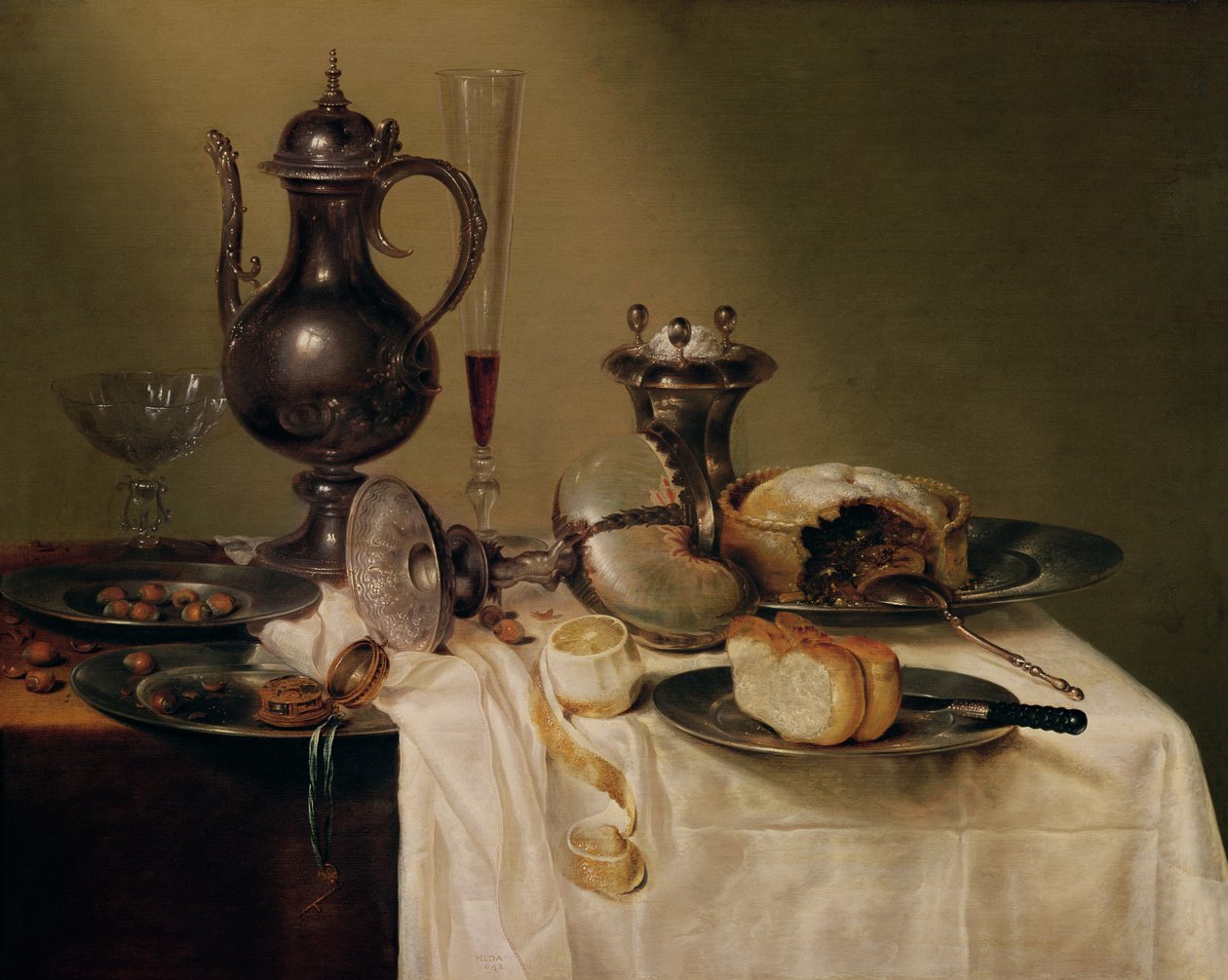 Ainda vida, 1642 de Willem Claesz. Heda