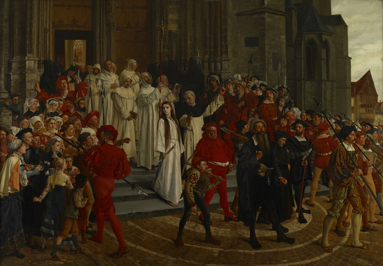 Um mártir do século XVI - Johanna Van Santhoven, 1883. de Willem Geets
