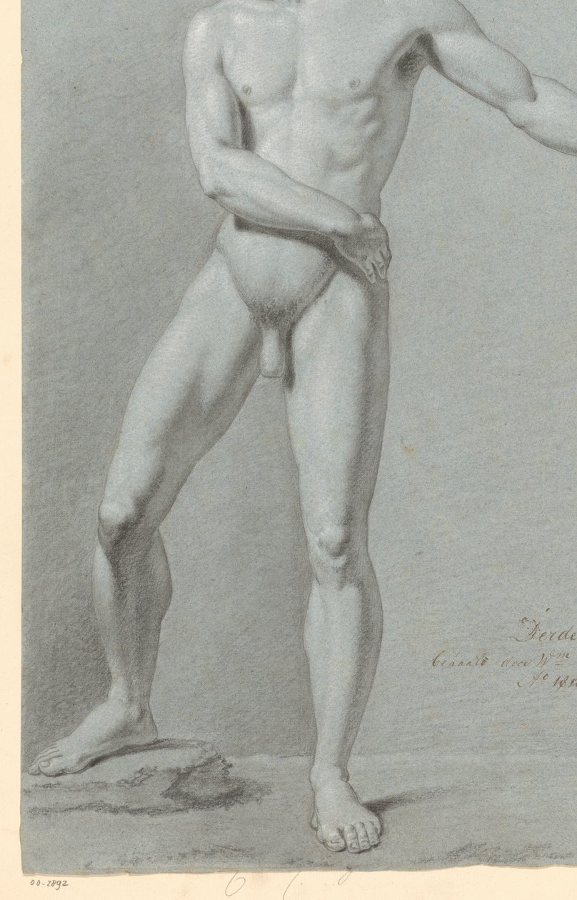 Nu masculino em pé, visto de frente (3º prémio 1810) de Willem Grebner