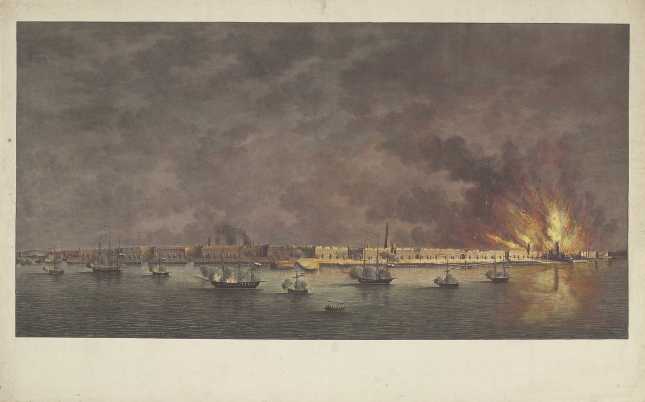 Bombardeio de Antuérpia, 1830 de Willem Hendrik Hoogkamer