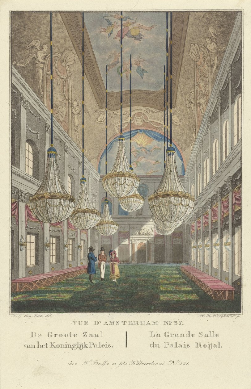 Interior do Palácio Real de Amsterdã Vue d