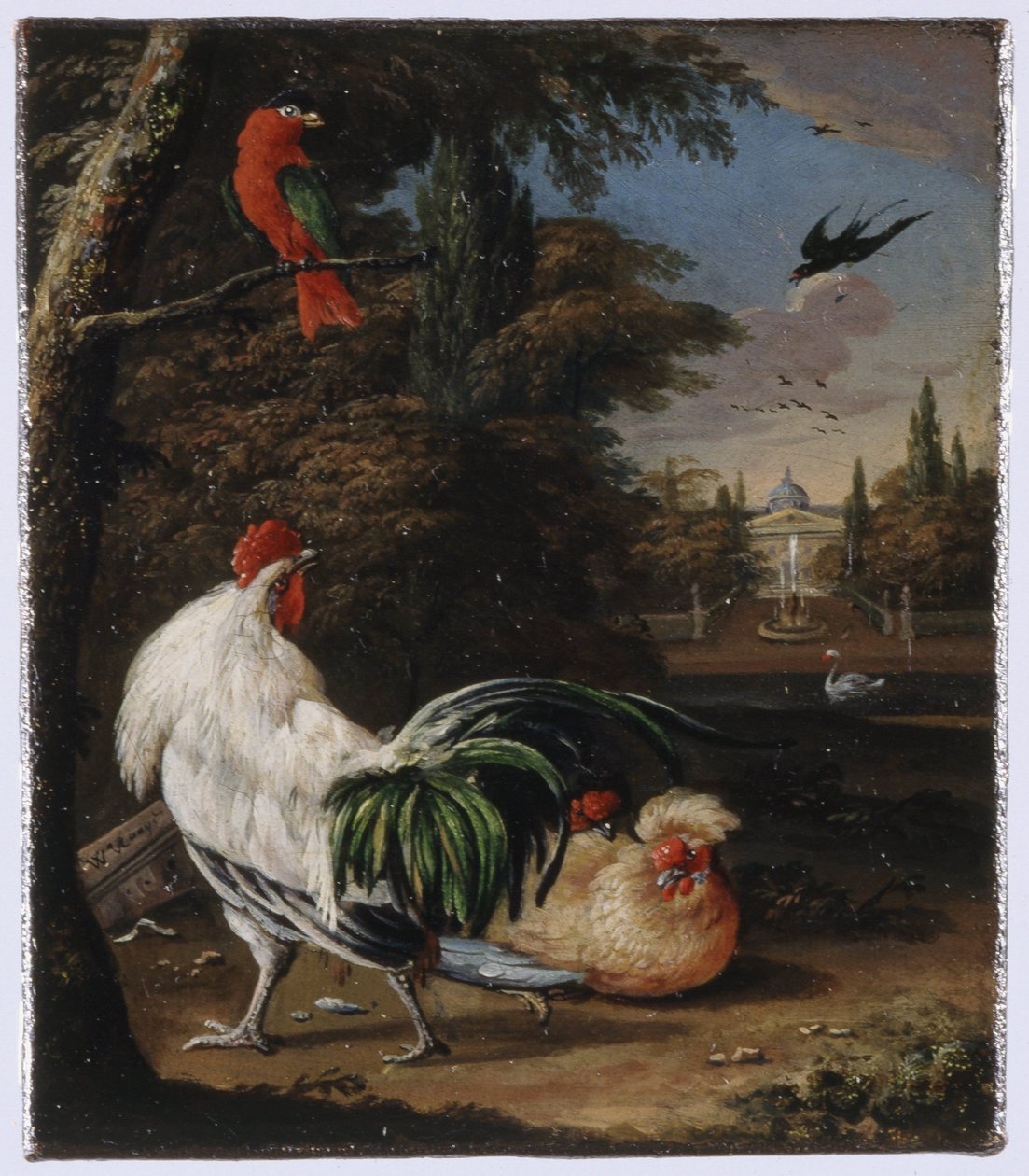 Pássaros num parque de Willem Hendrik Wilhelmus van Royen