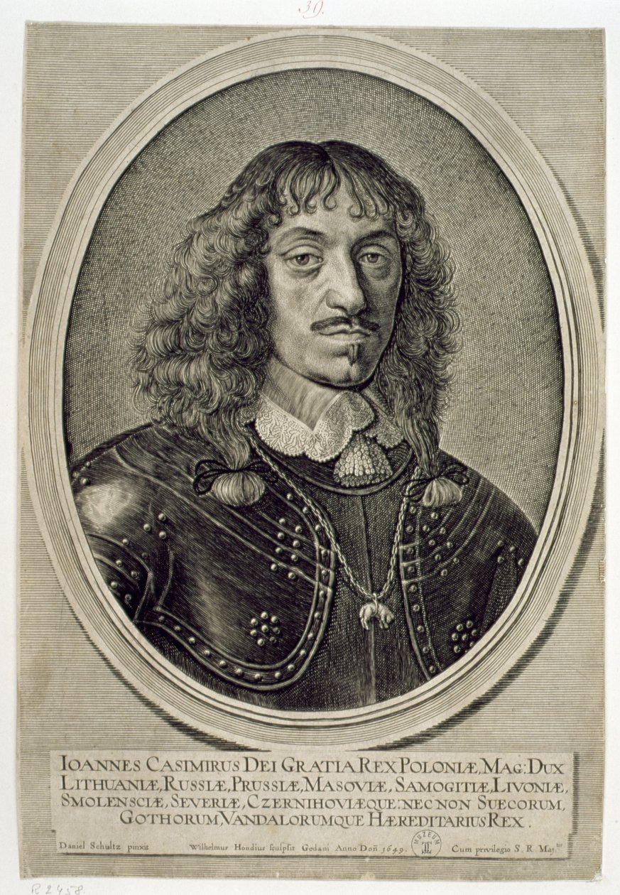 John Kazimir Vasa (1609-72), rei da Polônia, 1649 de Willem Hondius