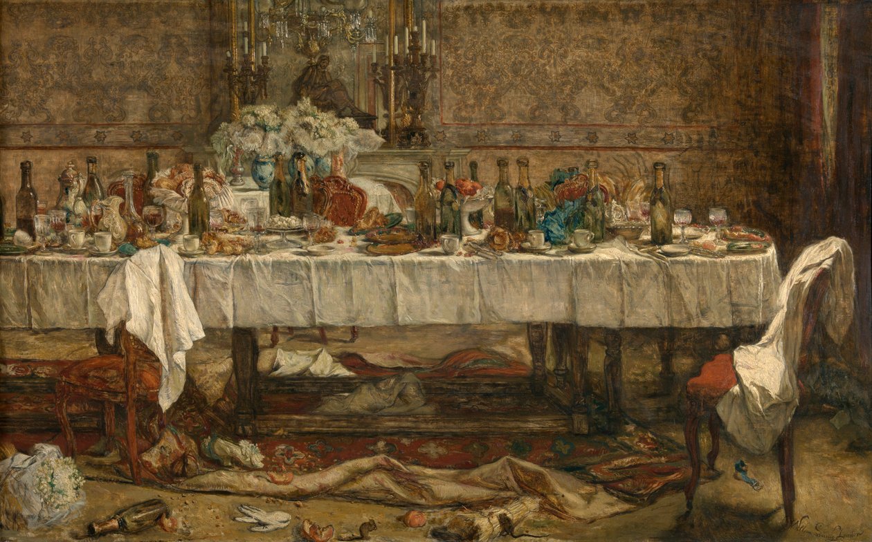 Após o Casamento (óleo sobre painel) de Willem II Linnig