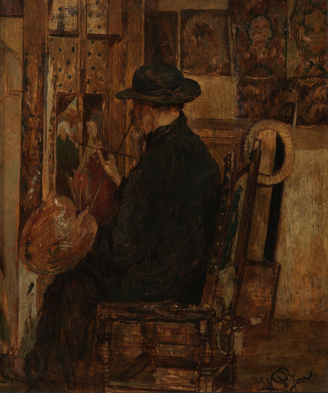 O Estúdio de Willem Linnig I, Pai do Pintor de Willem II Linnig