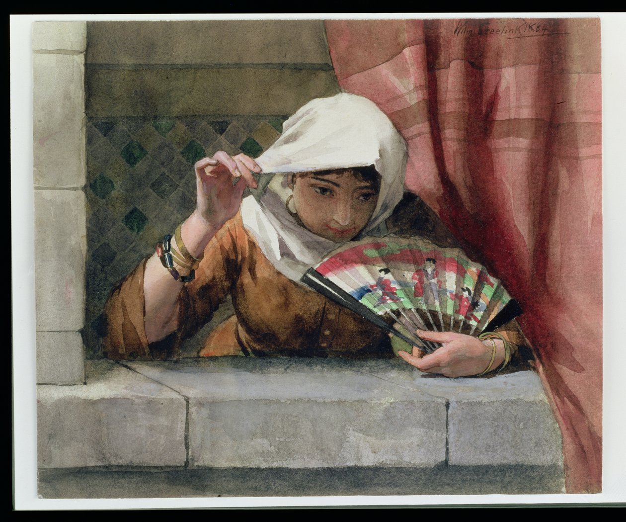 Uma beleza espanhola, 1884 de Willem II Steelink