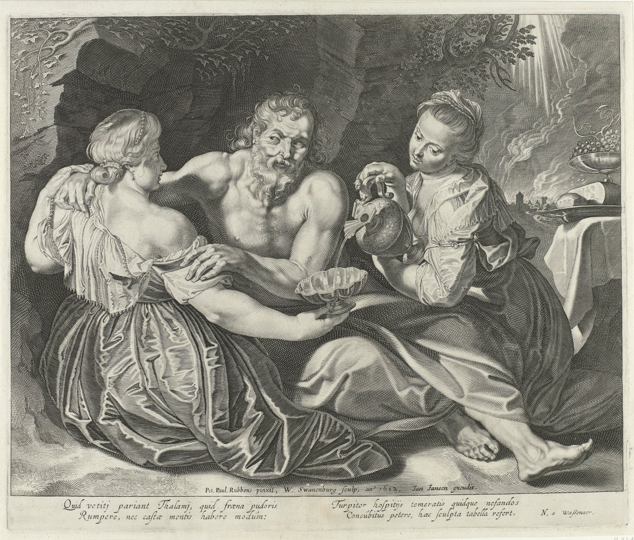 Ló e Suas Filhas de Willem Isaacsz Swanenburg