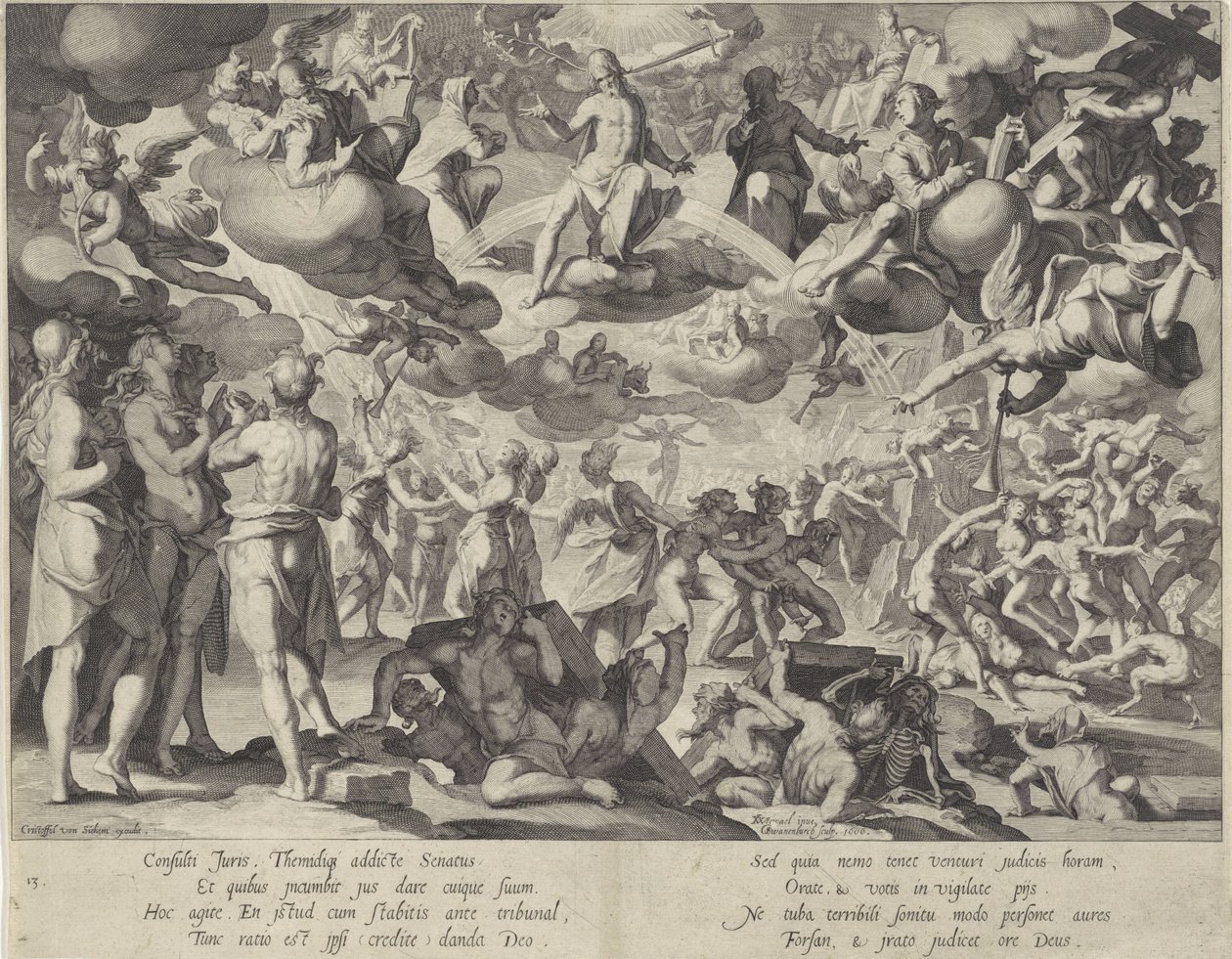 Laatste Oordeel Trono da Justiça (título da série) de Willem Isaacsz. van Swanenburg