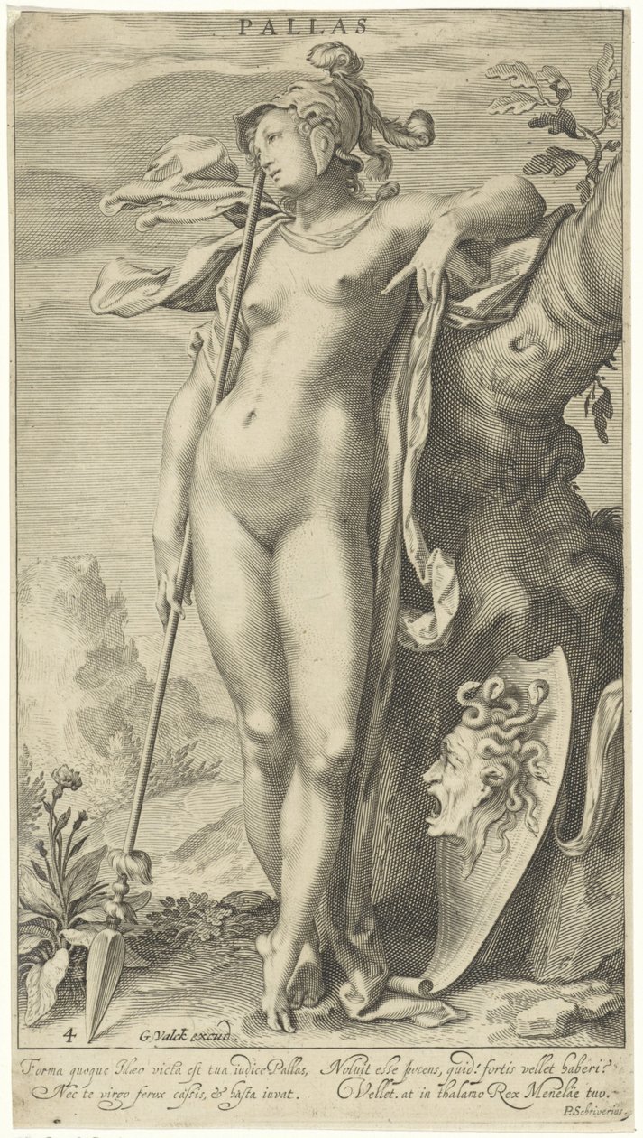 Minerva perto de uma árvore
Pallas (título sobre o objecto)
Julgamento de Paris (título da série) de Willem Isaacsz. van Swanenburg