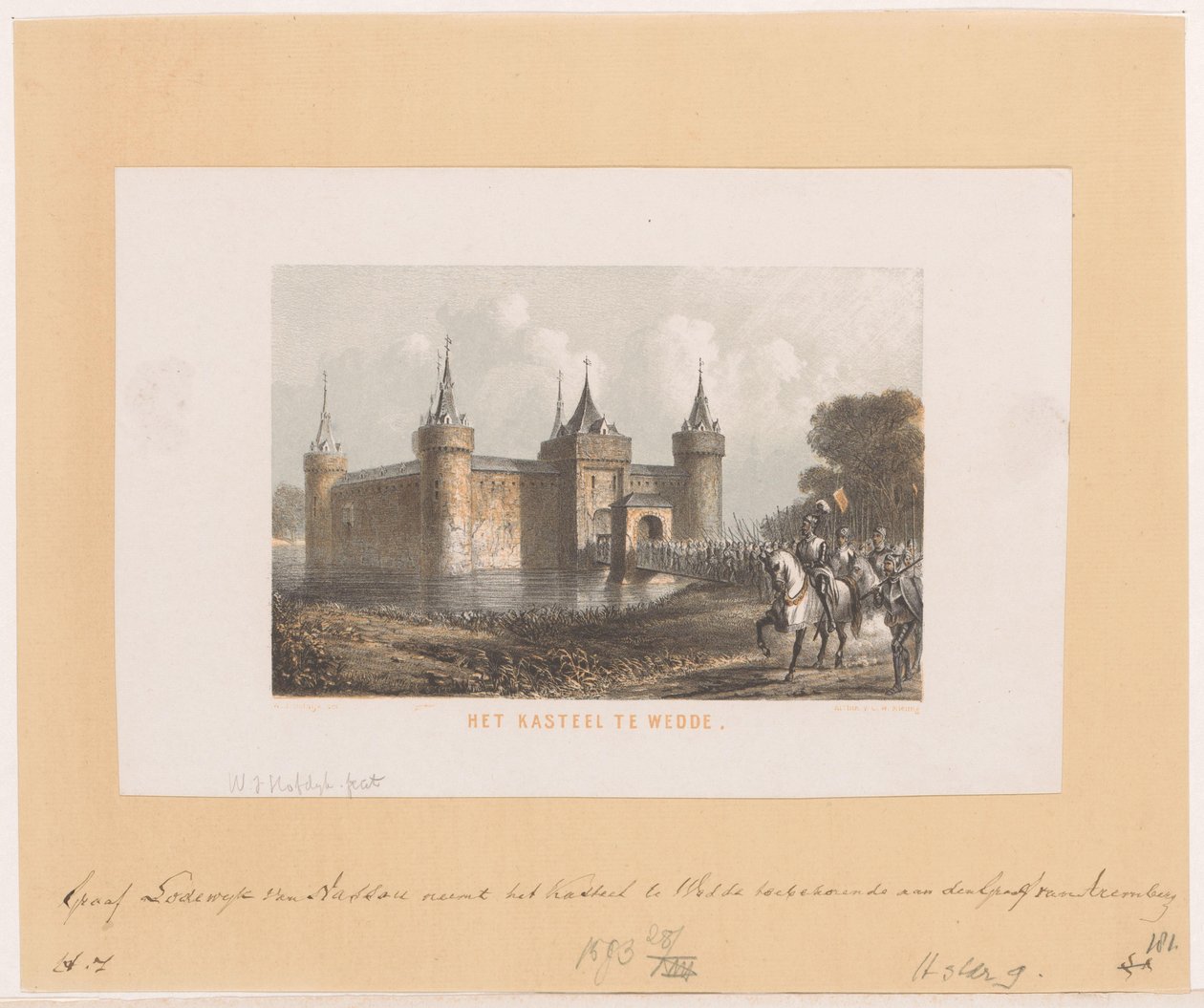 O castelo em Wedde (título no objeto) de Willem Jacob Hofdijk