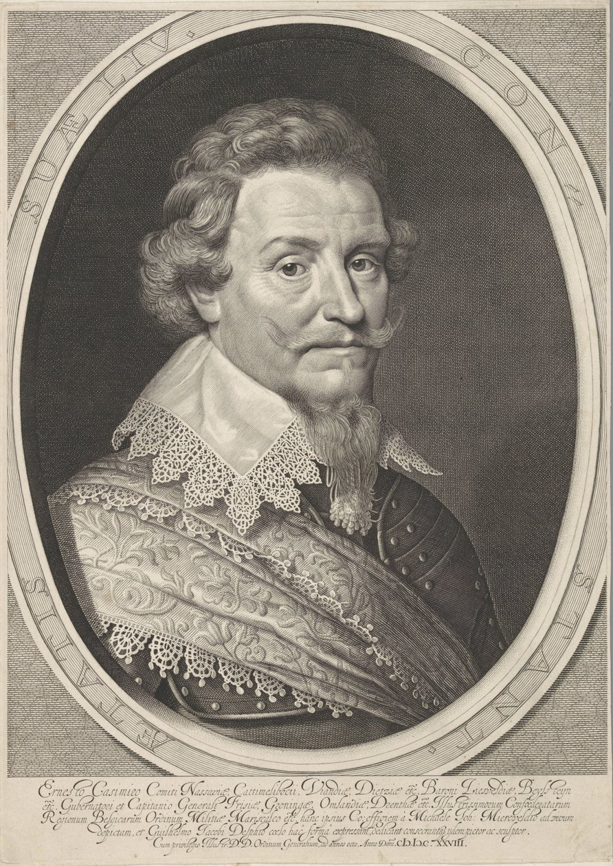 Retrato de Ernst Casimir, Conde de Nassau-Dietz de Willem Jacobsz Delff