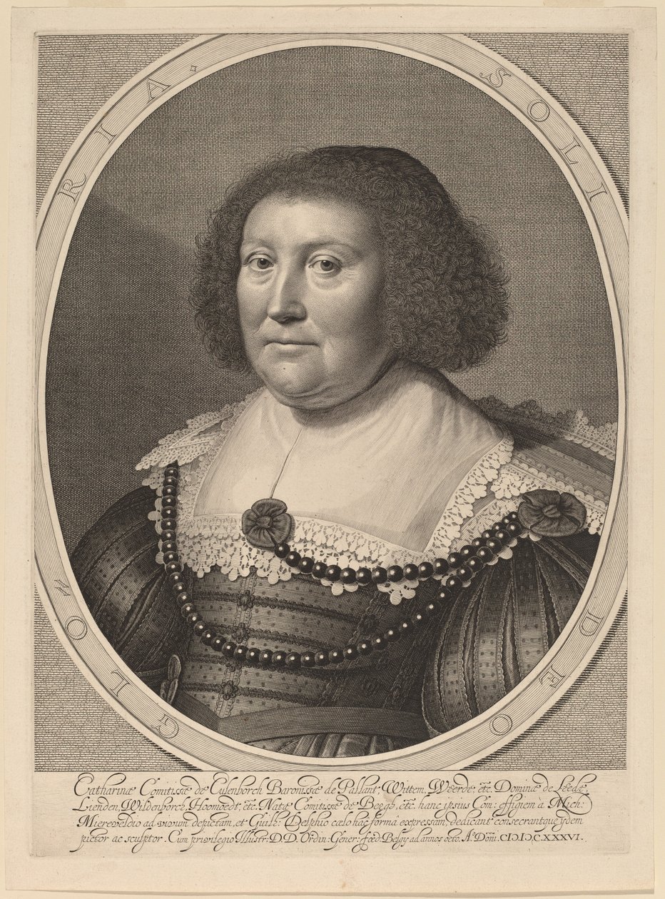 Catarina, Condessa de Pallandt de Willem Jacobsz Delff after Michiel van Miereveld