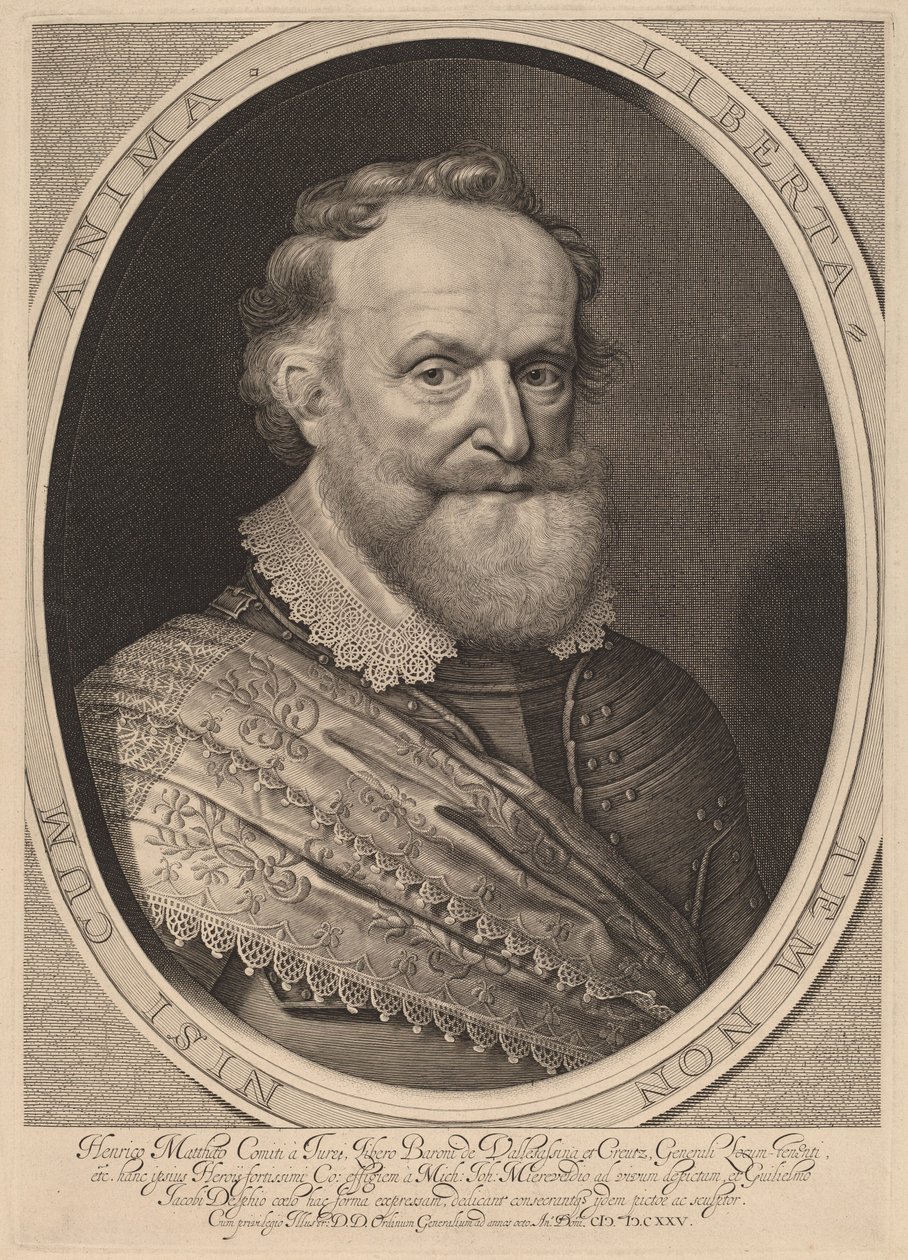 Hendrik Matthias, Conde de Thurn e Taxis de Willem Jacobsz Delff after Michiel van Miereveld