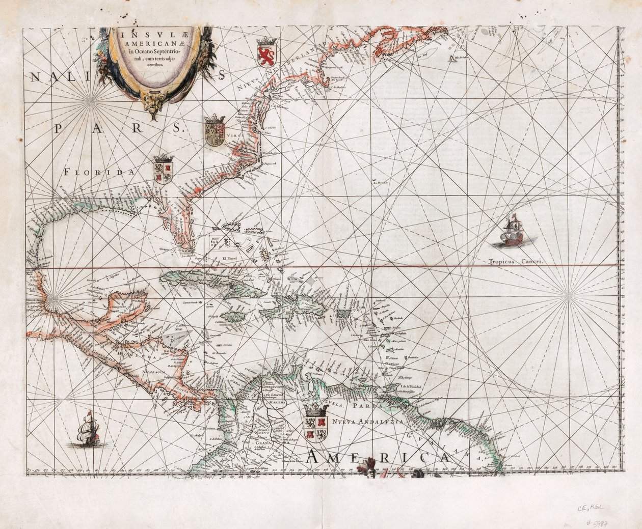 Insvlæ Americanæ in Oceano Septentrionali cum terris adjacentibus. LOC 2003630536 de Willem Janszoon Blaeu