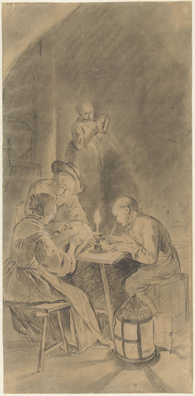 Educação à luz de velas de Willem Joseph Laquy