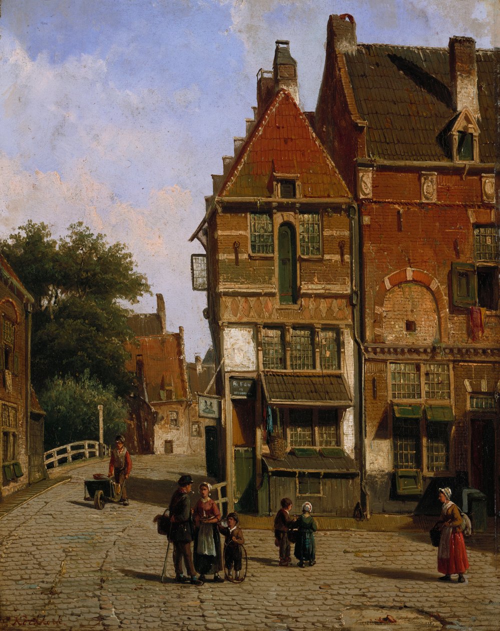 Uma cena de rua holandesa de Willem Koekkoek