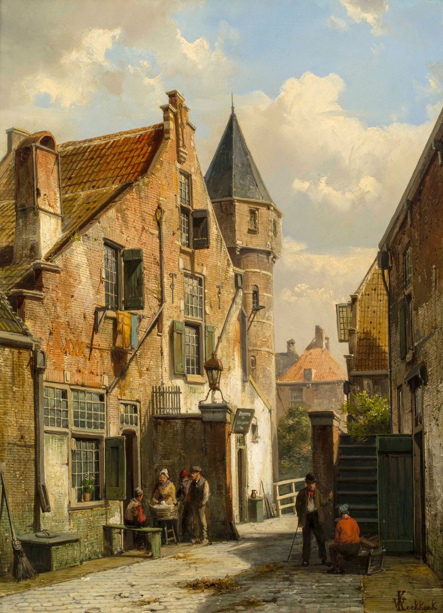 Uma vista de Leiden, 1891 de Willem Koekkoek