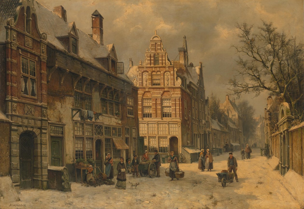 Paisagem urbana no inverno de Willem Koekkoek