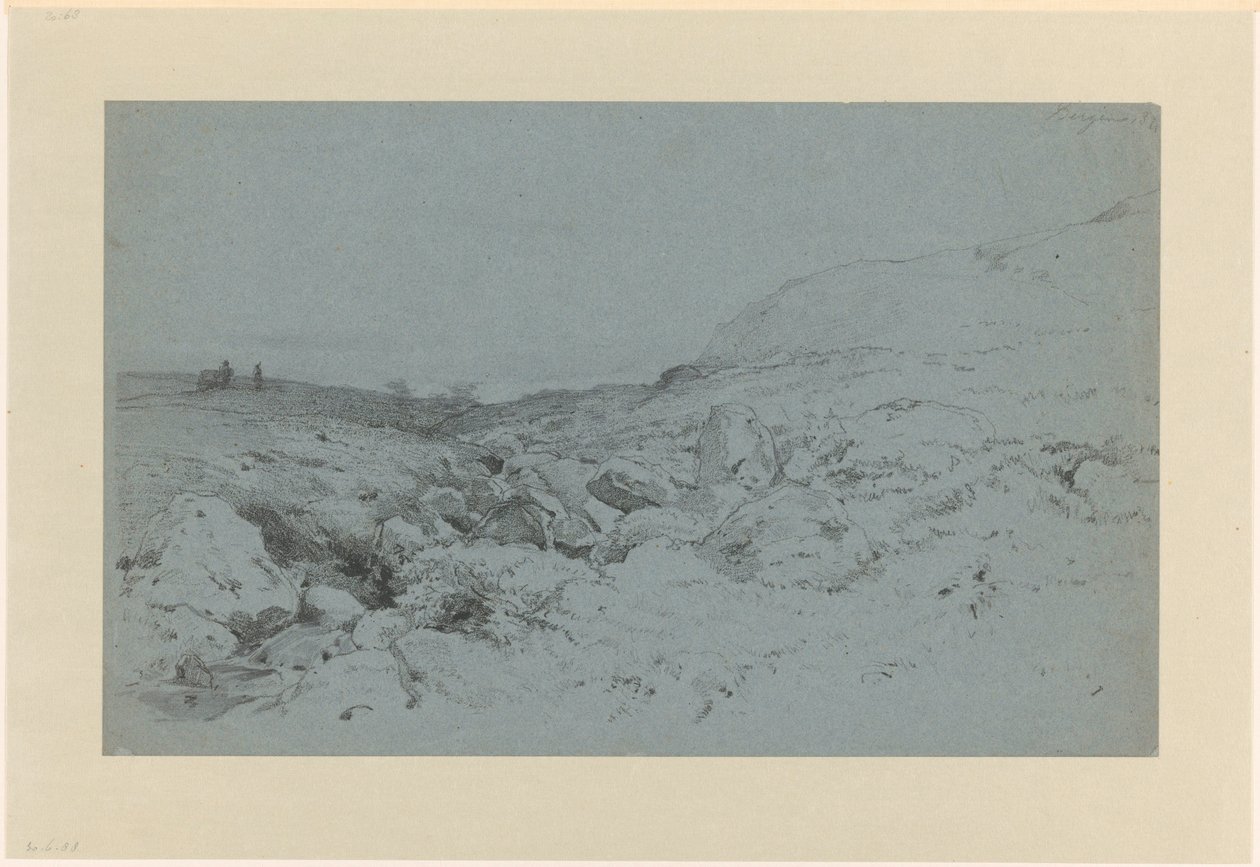 Paisagem montanhosa com riacho, perto de Bergen, na Noruega de Willem Maris