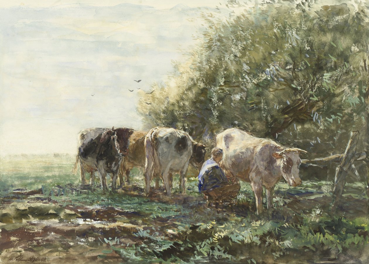 A caneta de ordenha de Willem Maris