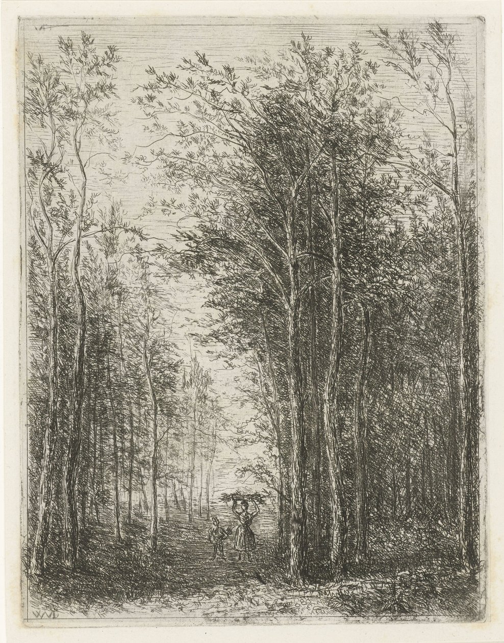 Paisagem florestal com madeireiros de Willem Matthias Jan van Dielen