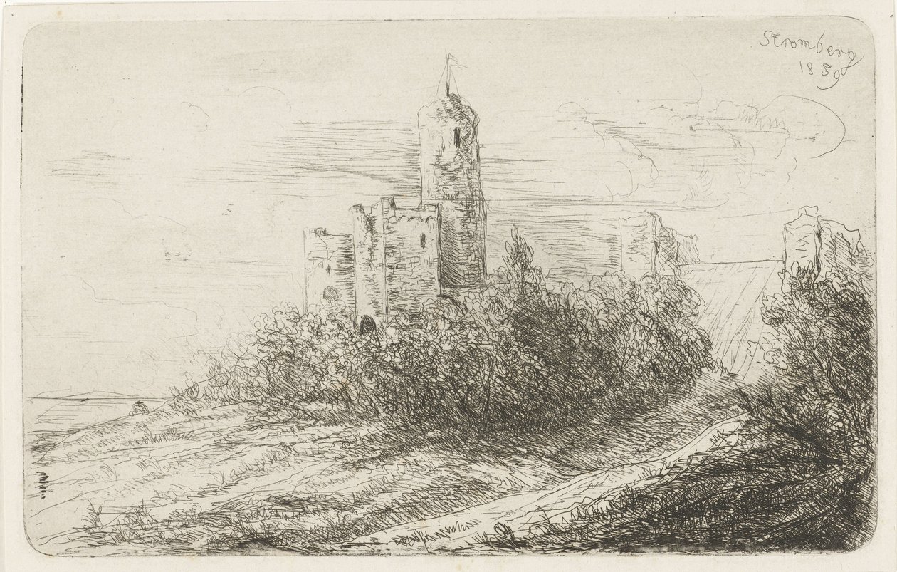 Ruínas do castelo de Stromberg de Willem Matthias Jan van Dielen