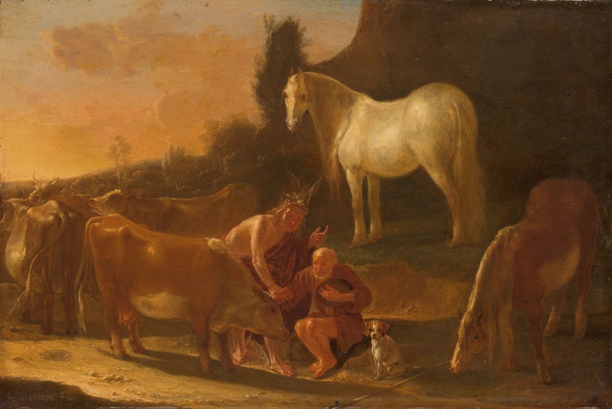 Mercúrio e Io de Willem Ossenbeeck