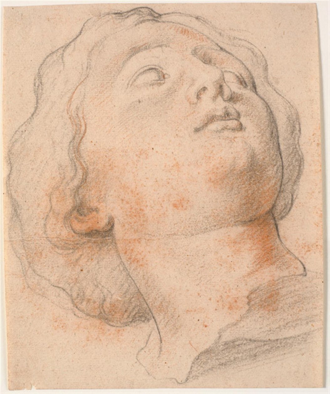 Cabeça de mulher romana, perfil de quarto virado para a direita de Willem Panneels