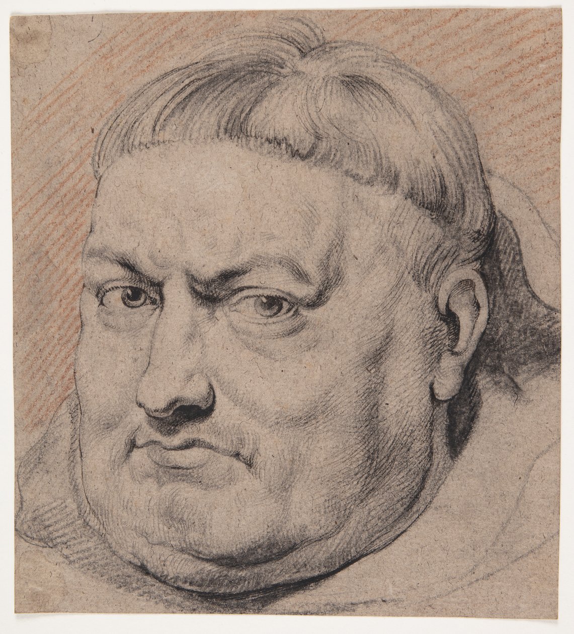 Cabeça de um monge, perfil de quarto t.v. de Willem Panneels