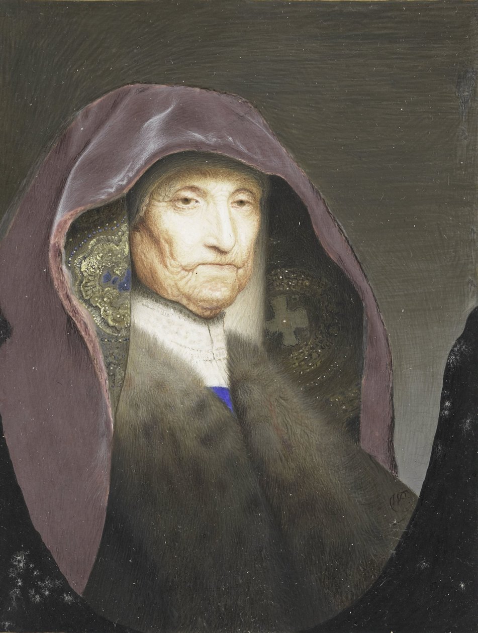 Retrato de uma velha, supostamente mãe de Rembrandt de Willem Paulet (rejected attribution)