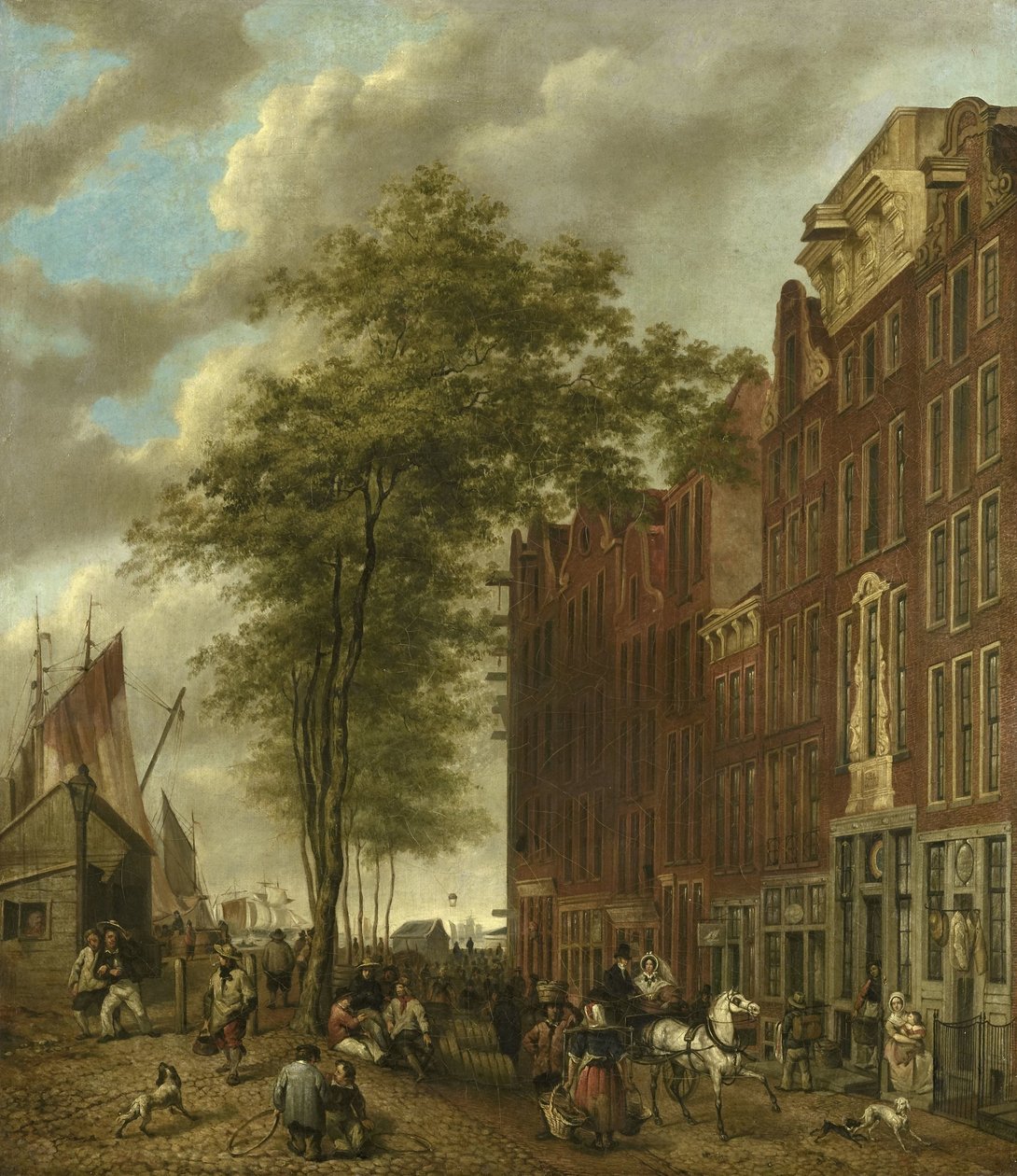 O Slijpsteenmarkt (Mercado de Whetstone), Amsterdão de Willem Pieter Hoevenaar