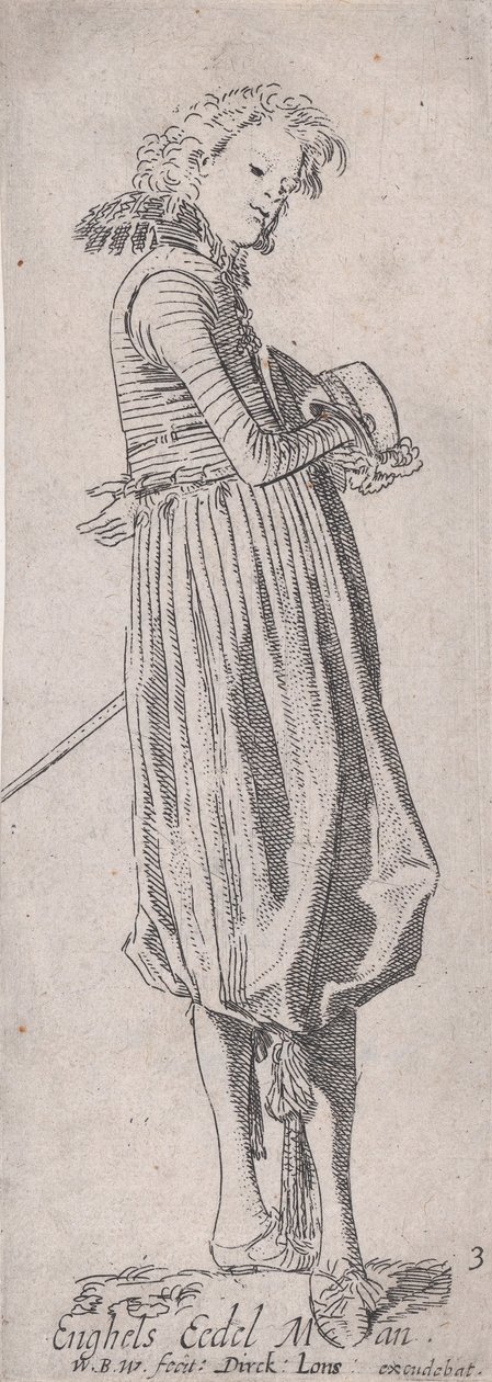 Nobre Inglês, de Nobres de Países Diferentes, Placa 3, ca. 1615. de Willem Pietersz. Buytewech
