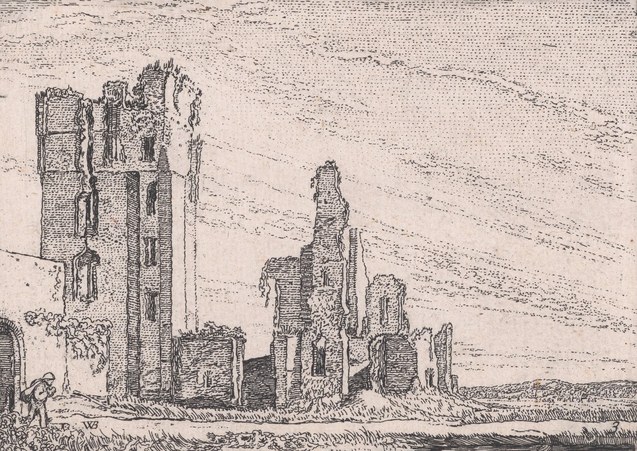 A Casa em Kleef perto de Haarlem, de Verscheyden Landtschapjes Various Little Landscap..., ca. 1616. de Willem Pietersz. Buytewech