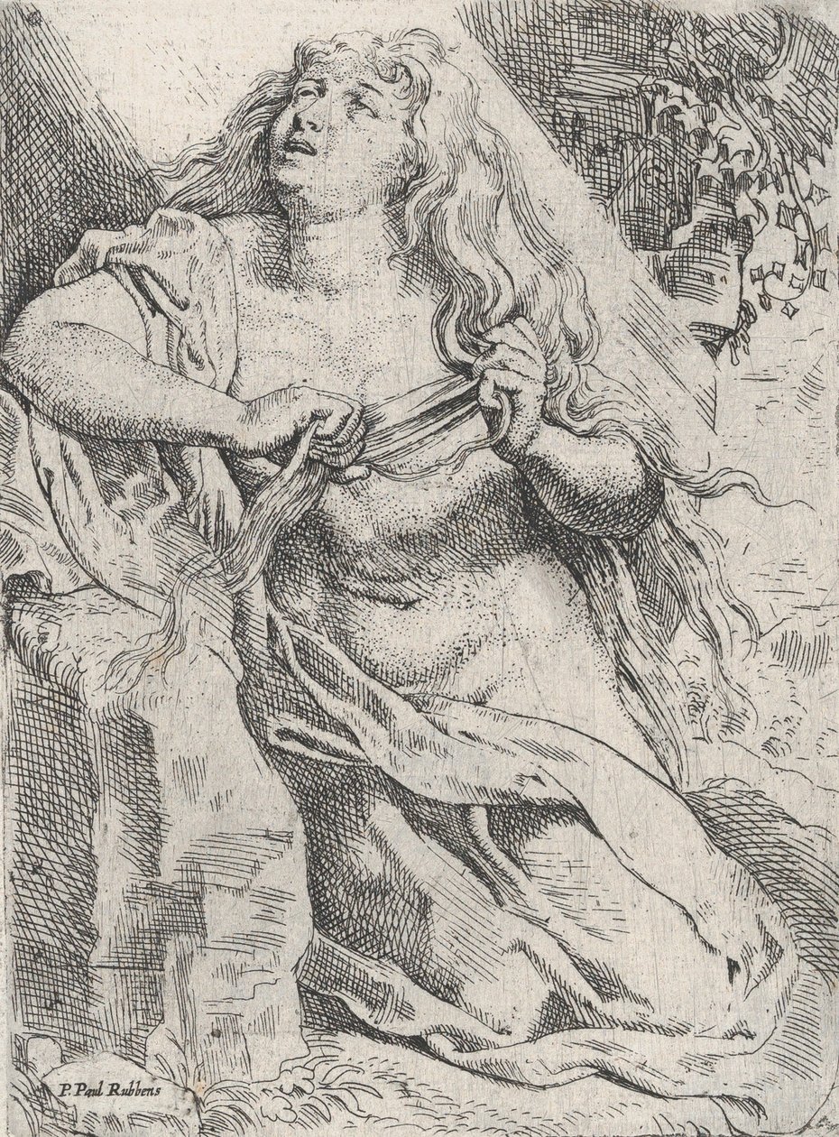 Maria Madalena no deserto, ca. 1613-14. de Willem Pietersz. Buytewech