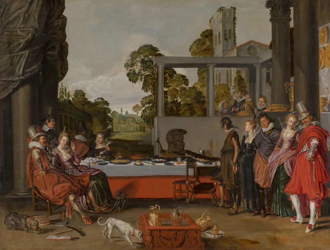 Companhia alegre em um terraço, 1616-17 de Willem Pietersz Buytewech