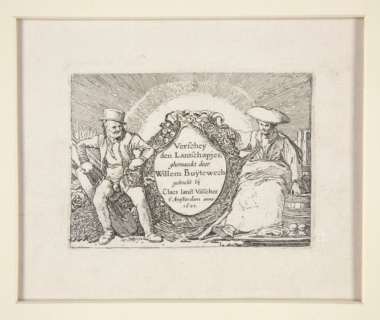 Página de título de O Conjunto das Paisagens de Willem Pietersz. Buytewech