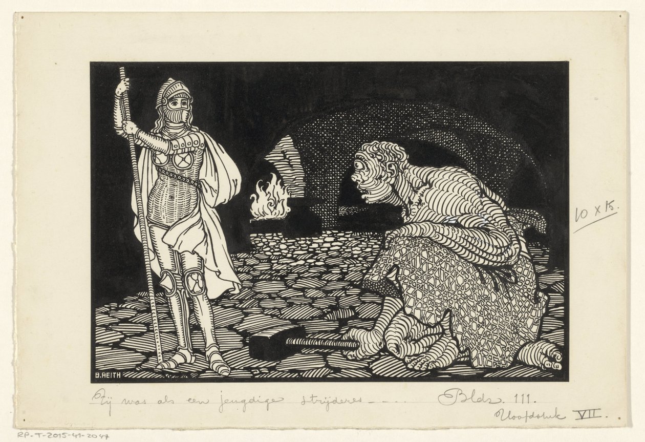 Homem, mulheres e crianças numa sala de estar de Willem Pothast (signed by artist)