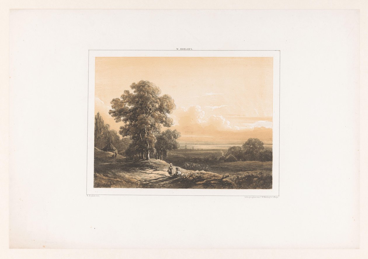 Paisagem com duas figuras de Willem Roelofs (I)