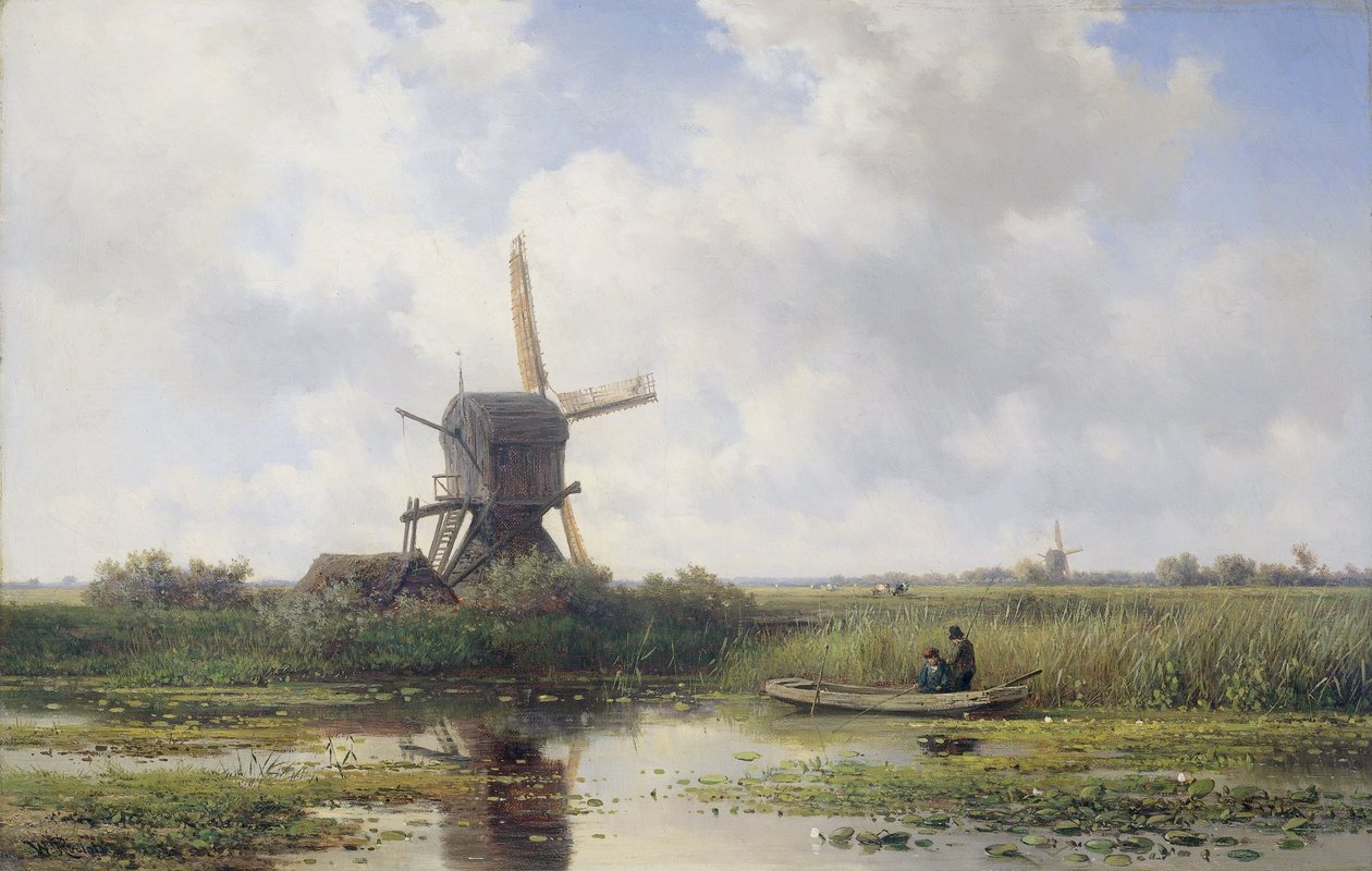 O rio Gein, perto de Abcoude de Willem Roelofs (I)