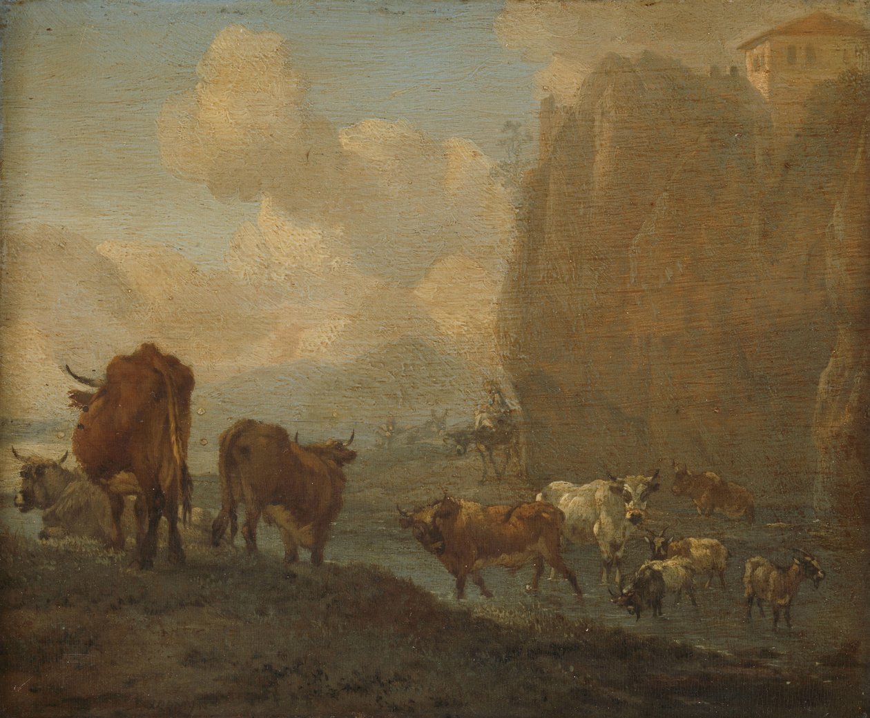 Pecuária junto a um rio de Willem Romeyn