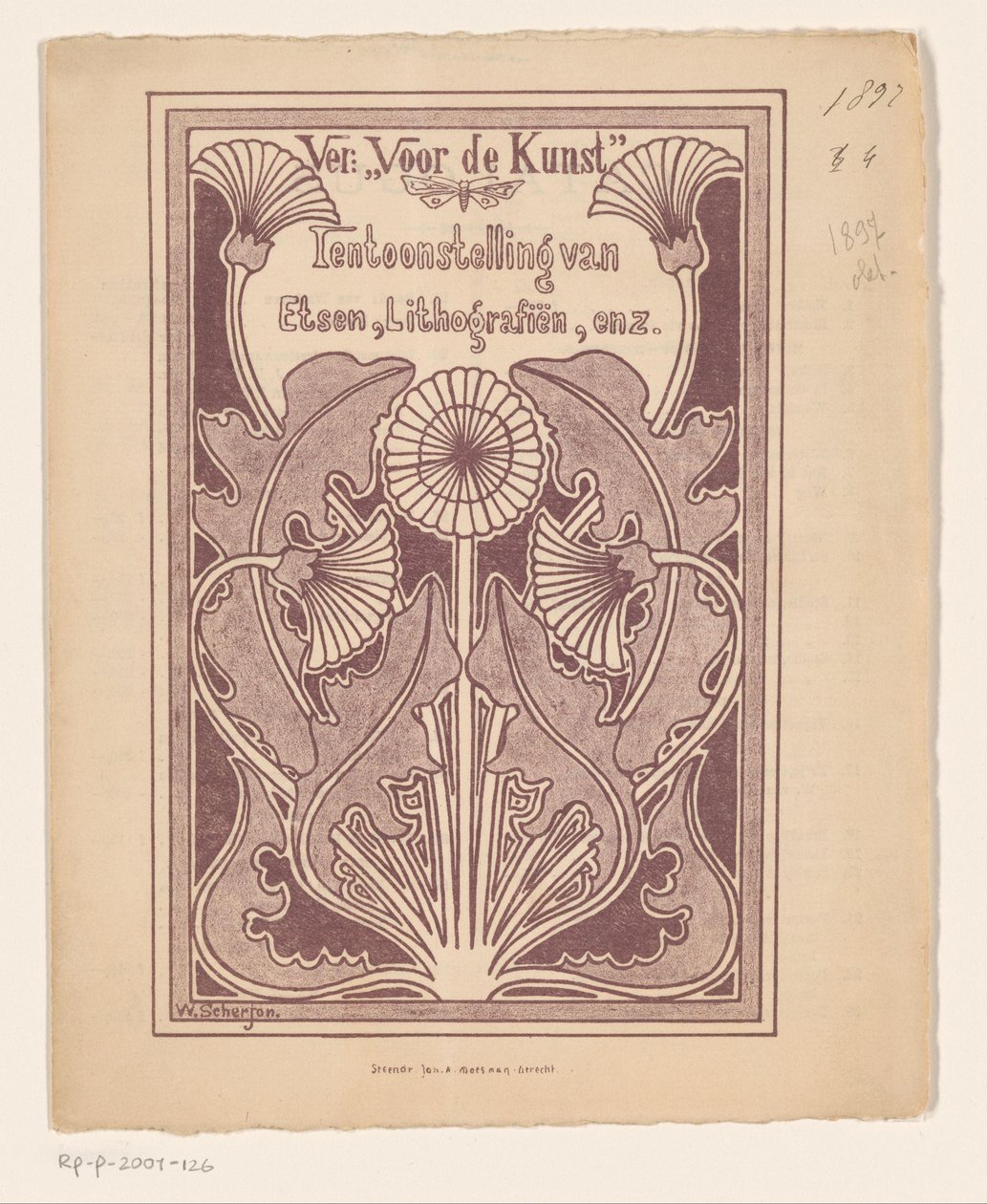 Catálogo de exposições da Associação para as Artes de Willem Scherjon