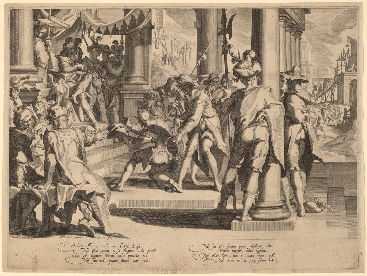 Alegoria da Justiça de Willem Swanenburgh, after Joachim Anthonisz Wtewael