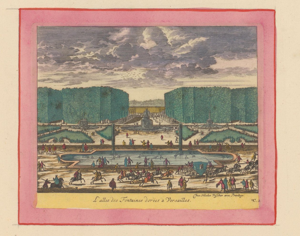 Allee der goldenen Brunnen in den Gärten von Versailles de Willem Swidde